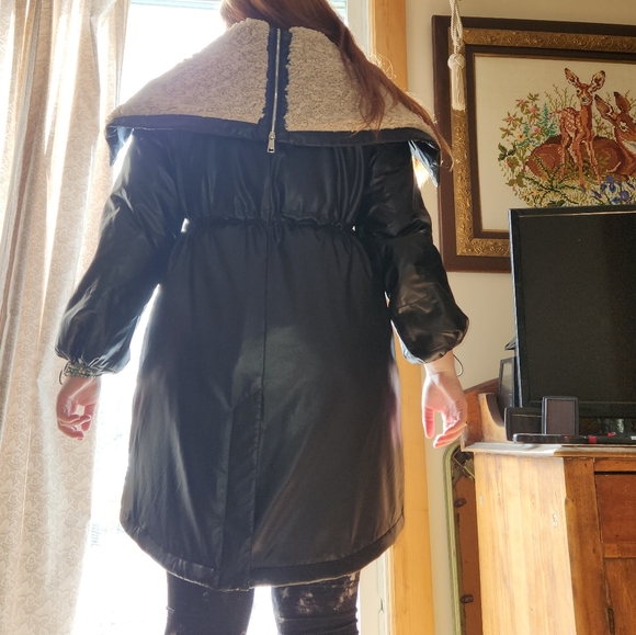 Women's Black Pleather Jacket - Picture 8 of 9